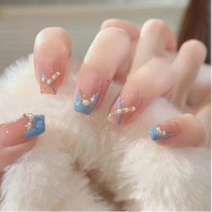 Sky Blue Chic Nails